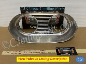 OEM 1961 Cadillac Deville Eldorado Fleetwood BRAKE LIGHT TAIL LIGHT ALUMINUM ESCUTCHEON INSERT BEZEL #1475504